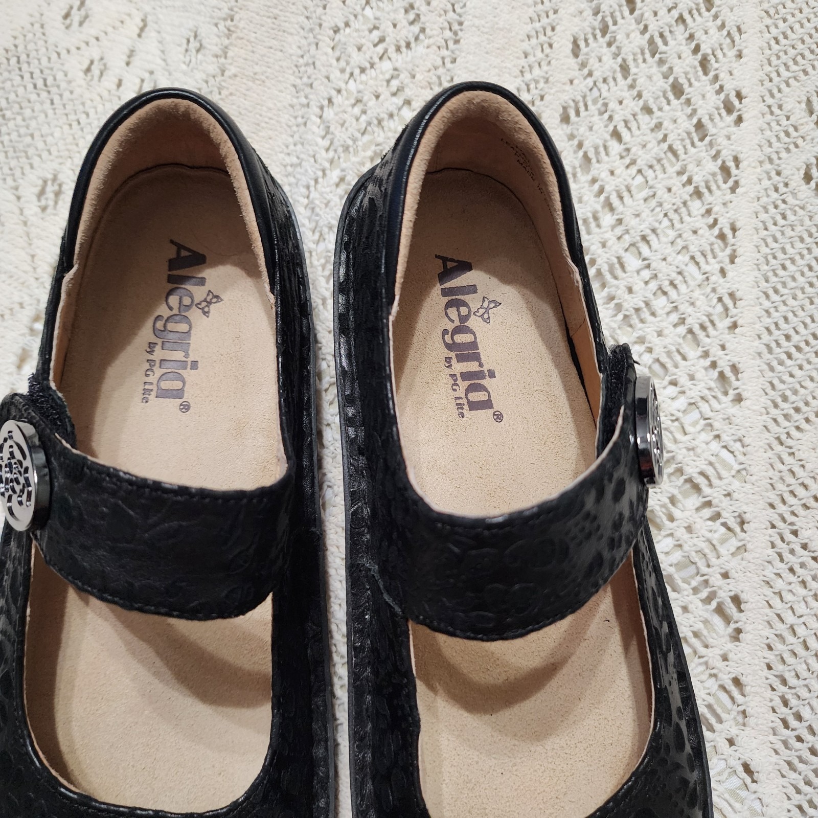 Alegria Black Leather Mary Jane Style Shoes Eu 37/Us 6.5-7 — image 3 of 8